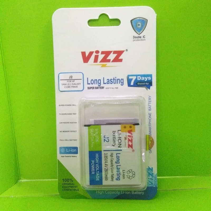 baterai double power vizz samsung j2 j200