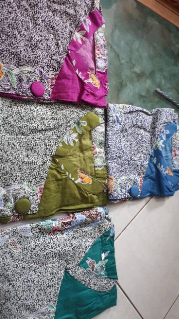 SIMIFASHION Blouse Wanita Etnik model Shanghai murah motif sapu ukuran M L XL XXL (jumbo)-3