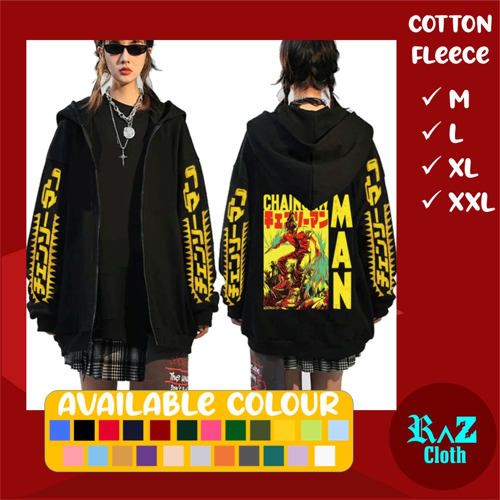JAKET JEPANG HARAJUKU STYLE GAMBAR KARAKTER ANIME CHAINSAW MAN DENJI HUDIE CEWEK