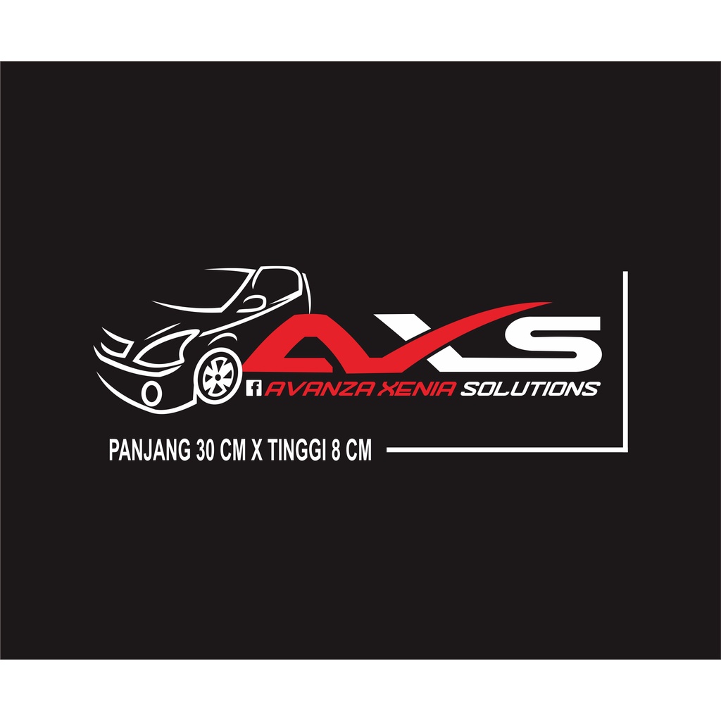 CUTTING STICKER AVANZA AXS KACA MOBIL 30 CM