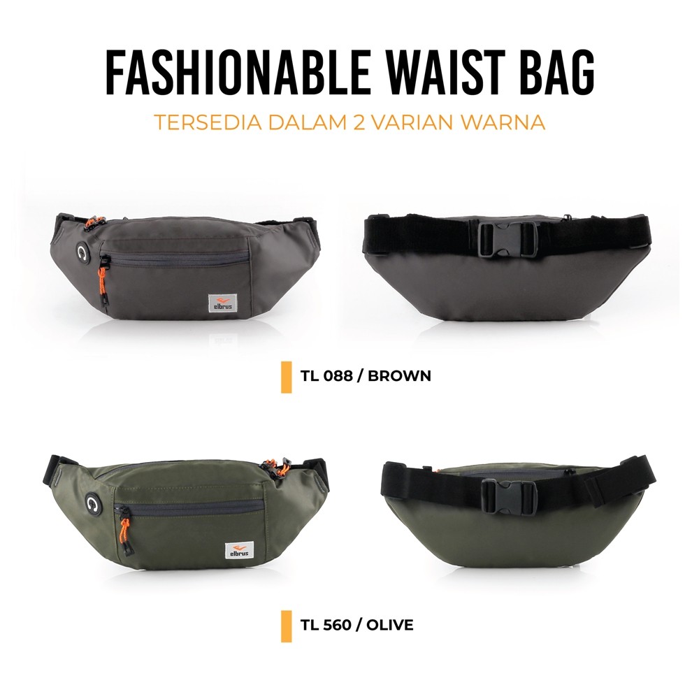 Tas Selempang Pria Anti Air Waterproof Kecil Waistbag Distro Keren
