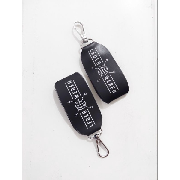 Lederweren - Gantungan Kunci Kulit Polos - Leder Key Chain