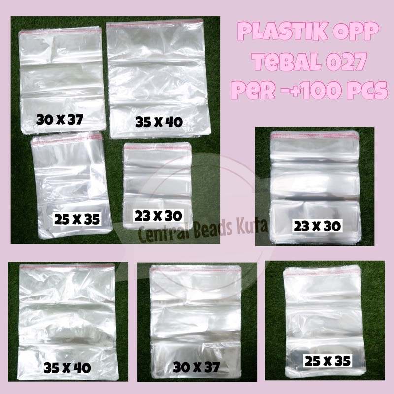 (100pcs) plastik opp tebal