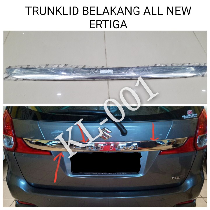 Trunklid Trunk Lid Bagasi Belakang Mobil All New Ertiga 2016 Chrome
