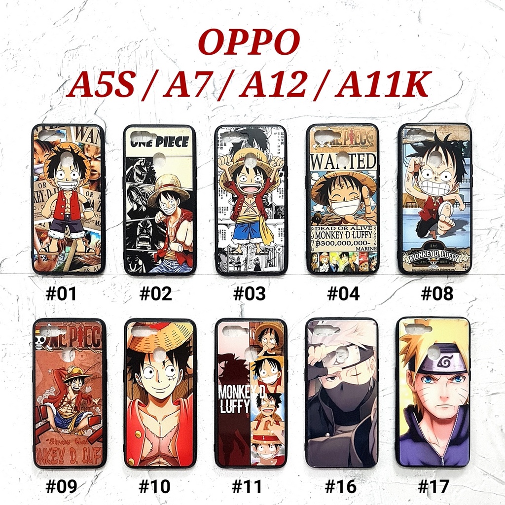 OPPO F7 F9 F11 NEO 9 A37 A39 A57 A31 2020 A8 A52 A92 A5 2020 A9 2020 A3S A5 C1 A5S A7 A12 A11K - ONE PIECE Soft Hard Case Naruto