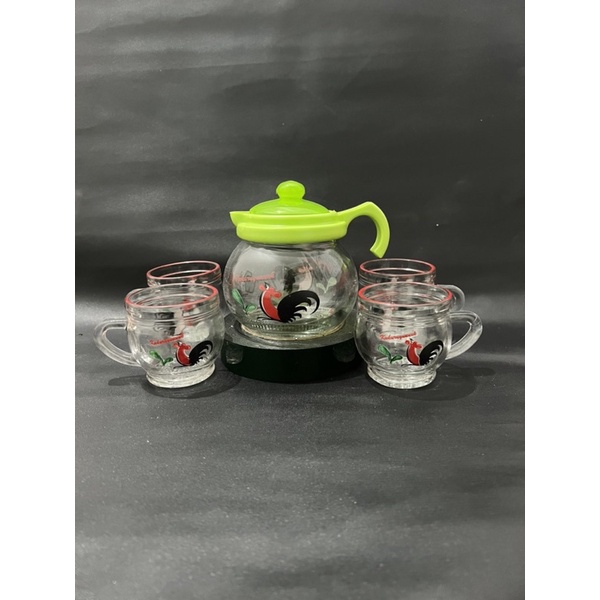 Teko Drink Set Mini Kedaung Jago Kukuruyuk isi 5 pcs 4 macam warna