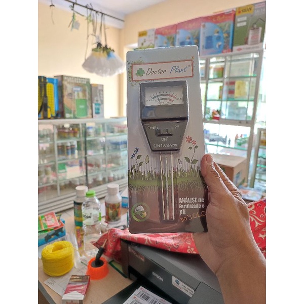 Soil PH &amp; fertility meter alat ukur tes kesuburan tanah PH tanah 2 in 1