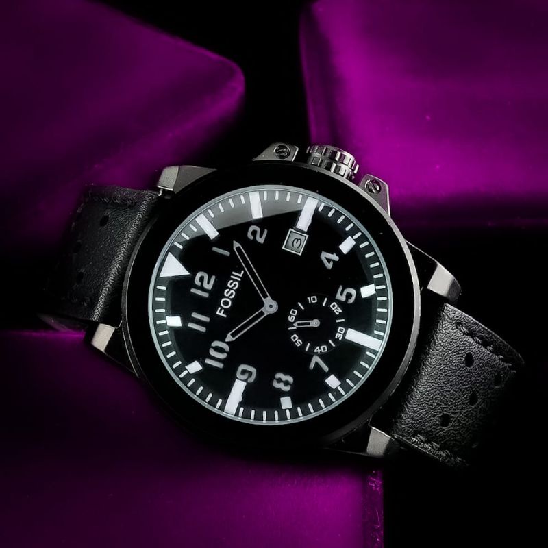 Jam Tangan Pria Merk Fossil Leathers Baterai