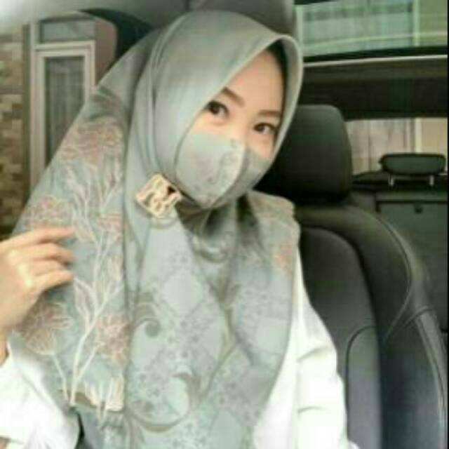 Original hijab radwah free mask sisa hijau