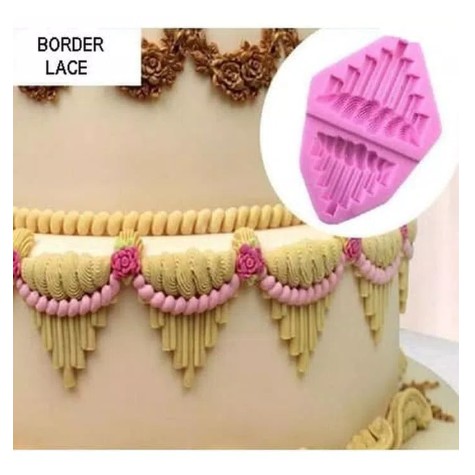 3D Silicone Mold Fondant Cake Decoration - European Relief Border #01-11