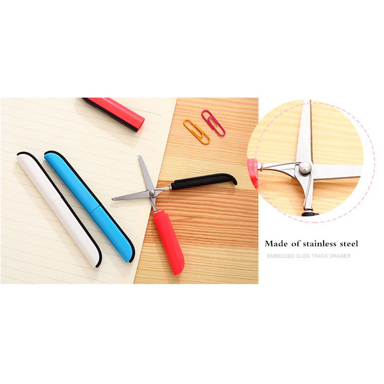 Deli Gunting Safety Scissors Portable Mini Stationery Office Stainless Steel