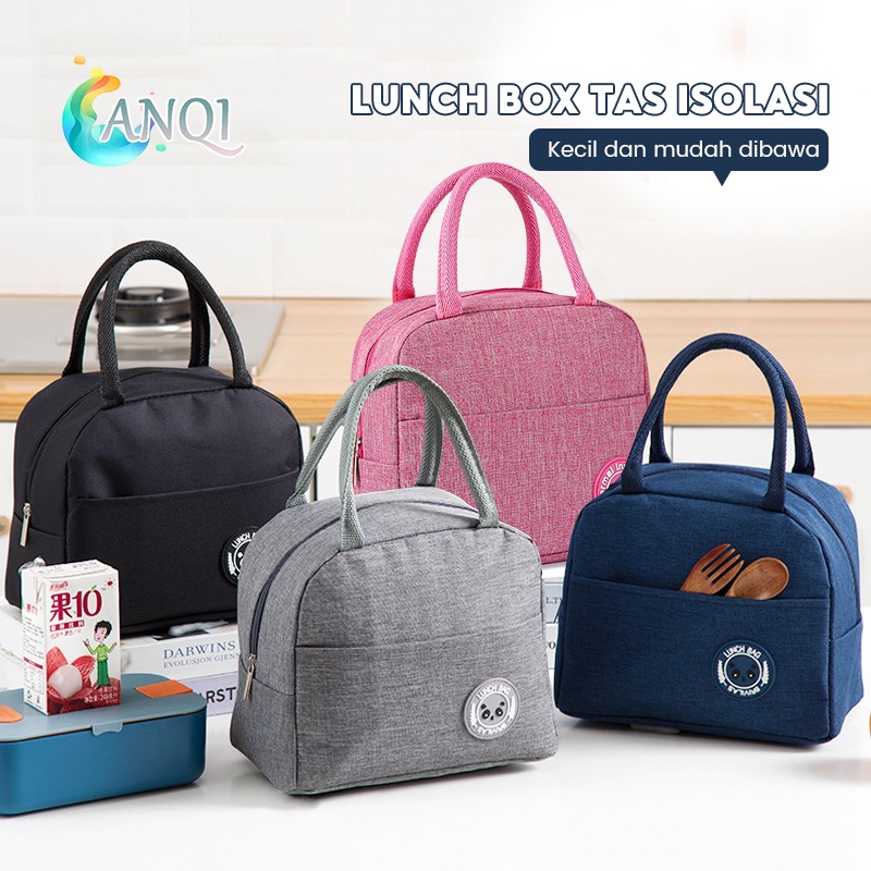 ANQI SHOP Tas Travel Tempat Bekal Lunch Bag Premium Cooler Bag Makanan Sekolah Bahan VS-8 B