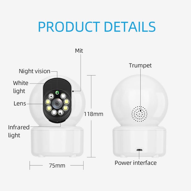 V380 PRO IP CAMERA WIRELESS SNOWMAN 2MP FULL HD 1080P ALL DAY COLORFULL NIGHT MODE BERWARNA CCTV WIRELESS