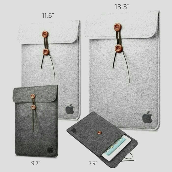 TAS LAPTOP SLEEVE CASE FELT MACBOOK PRO AIR IPAD NOTEBOOK - IPAD AIR WHITE