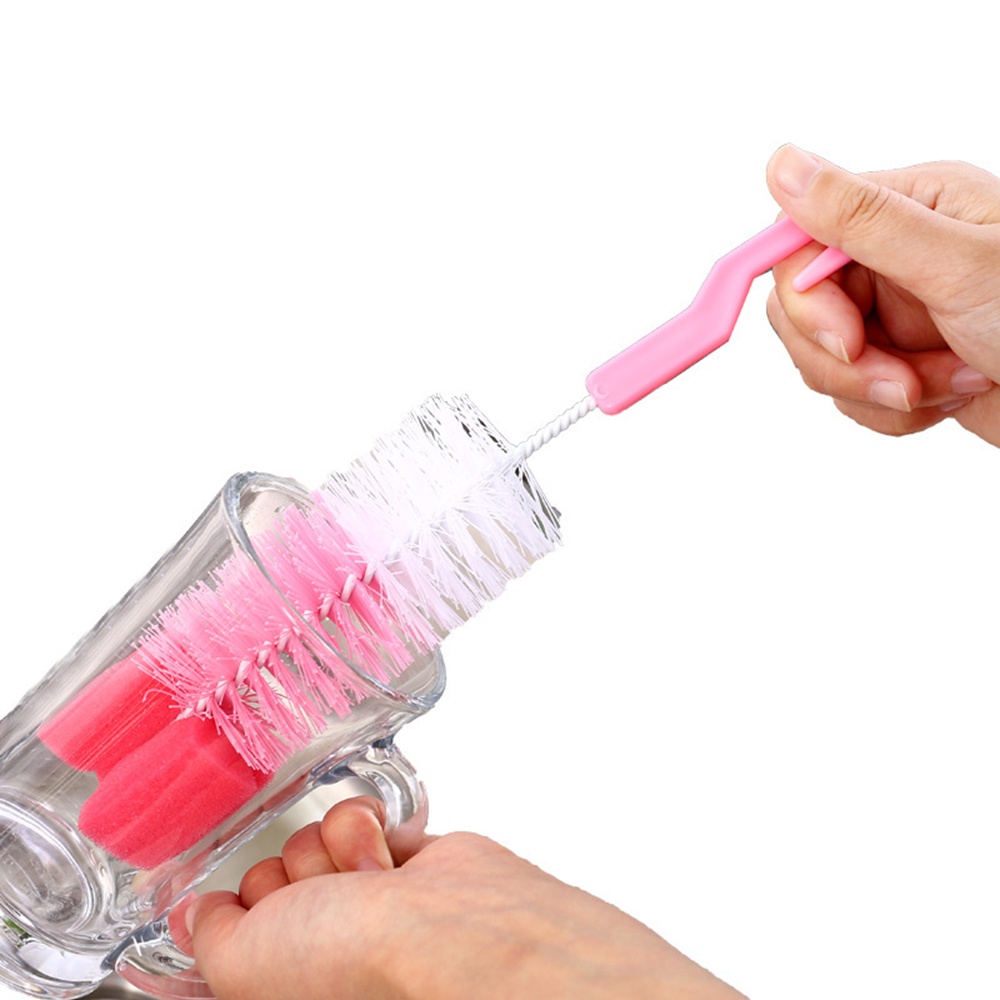 aaoottuuoo5.id Cod   1pc Kitchen Household Long Handle Bottle Wool Sponge Glass Cleaning Tool 360 Degree Rotating Brush