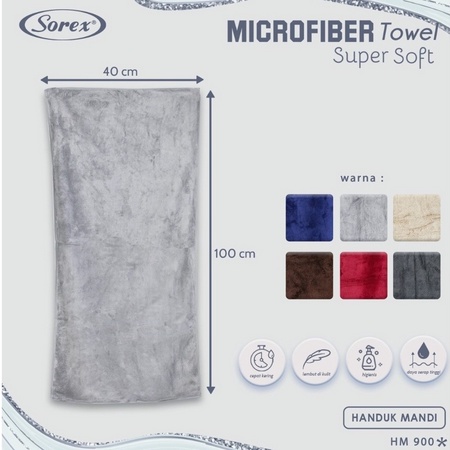 Sorex Handuk Mandi Dewasa Microfiber - Handuk Dewasa Haduk Baby HM 900// BISA COD - REVO FASHION