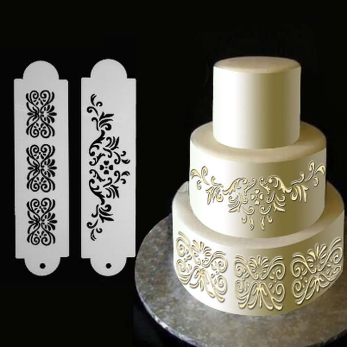 Flower Vines Cake Stencil #01-17