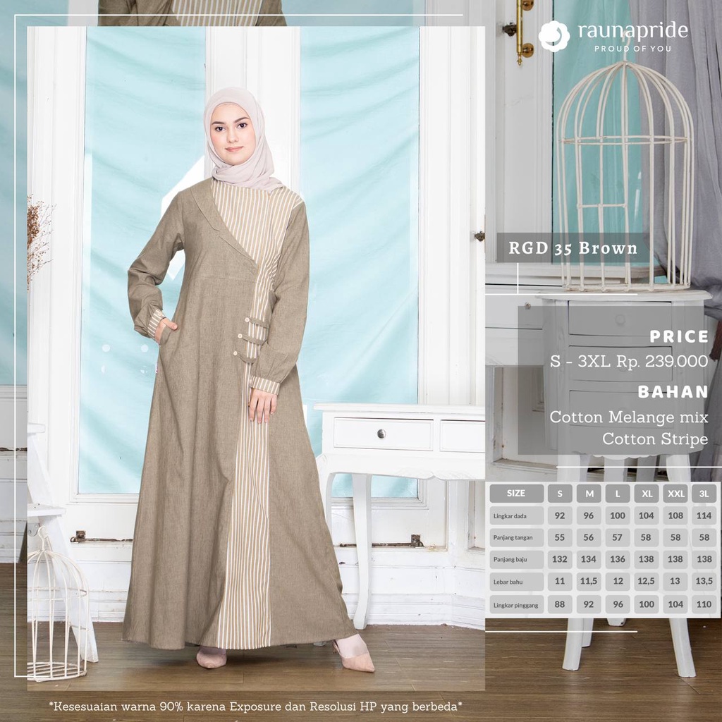 Rauna gamis dewasa terbaru couple 35 baju gamis dress wanita dewasa baju gamis busui kekinian modern simple elegant