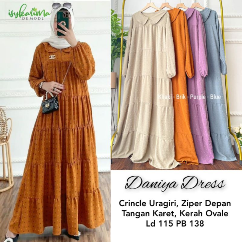 Daniya dress crinkle uragiri ruffle susun LD 115 jumbo