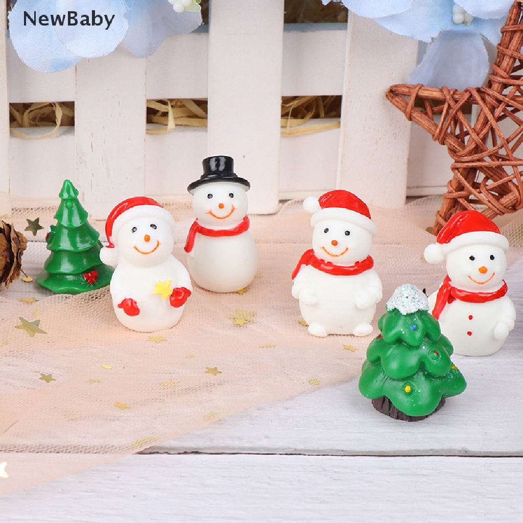 Miniatur Santa Clauspohon Natalsnowman Untuk Dekorasi Taman Minifairy Garden DIY