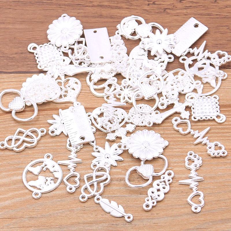 20pcs Konektor Perhiasan Handmade Diy Bahan Metal Alloy Charms