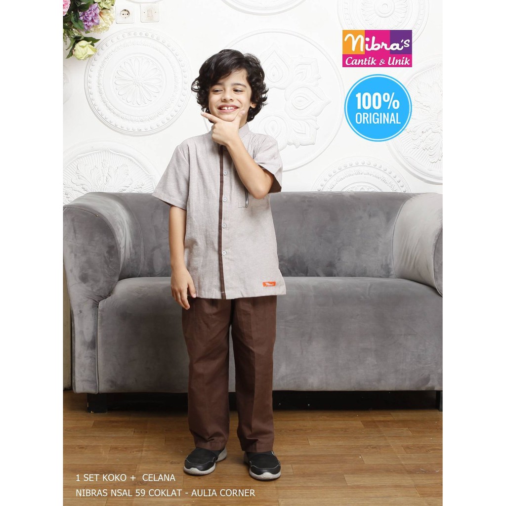 Desain Elegan Koko Anak Terbaru Nibras Nsal 59 Coklat Original Desain Baju Muslim Laki Laki Terbaru Shopee Indonesia