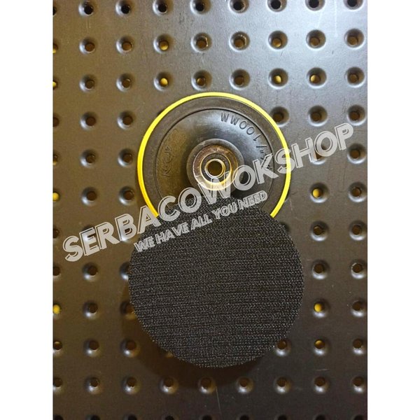 Tatakan Amplas Bulat Velcro 4 Inch Pad Perekat Gurinda Tangan 100 mm Harga Satuan Termurah Berkualitas