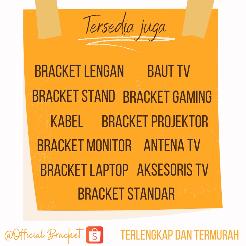 Stand Bracket TV LED LCD Tebal 2.5mm 800 x 400 Braket Universal Semua Merek TV 32 - 65 Inch - Black / white