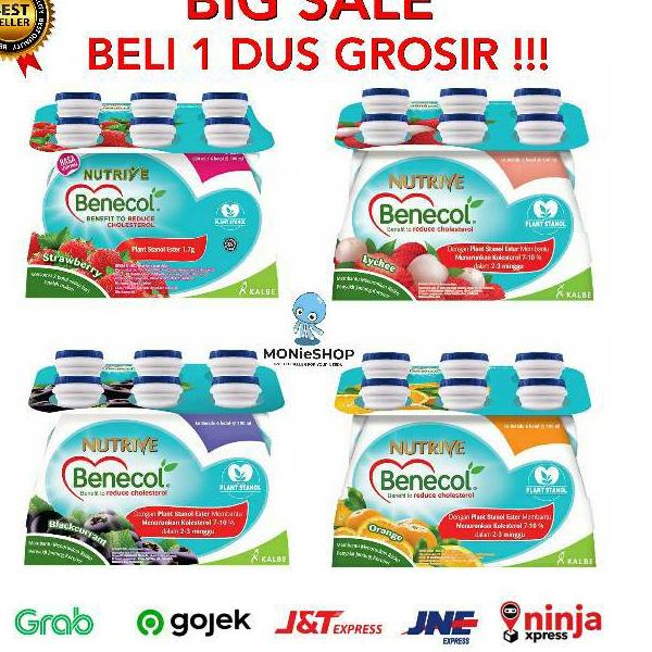 

[PRODUK LLKJT] Nutrive Benecol 6x100ml Blackcurrant Lecy Strawberry Orange / Nutrive FIBERSHOT 9QT