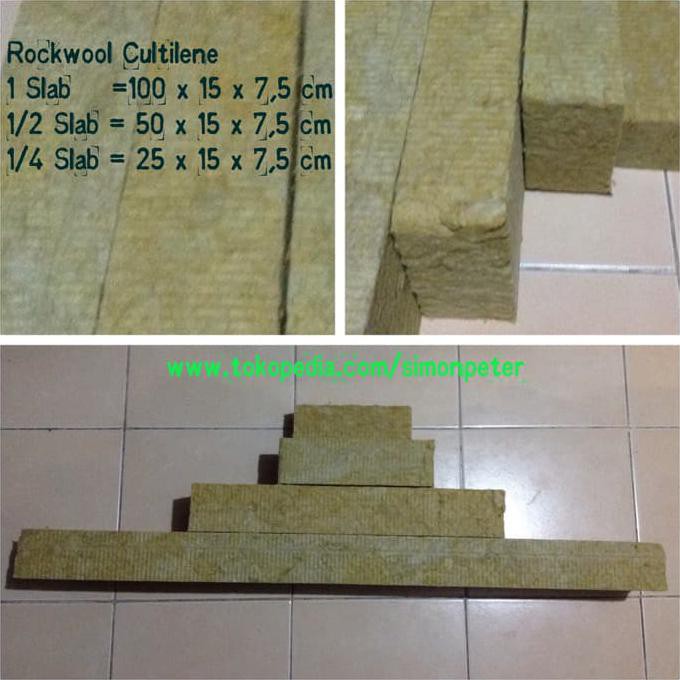 

Khusus Promo! Rockwool Cultilene Khusus Hidroponik 1 Slab 100X15X7,5Cm