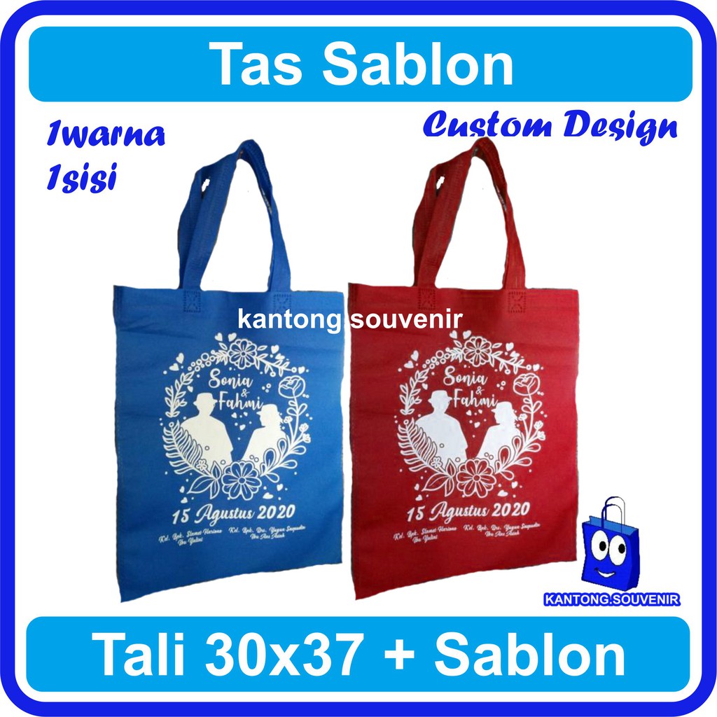 

Goodie bag promo tali ukuran 30x37 cm plus sablon