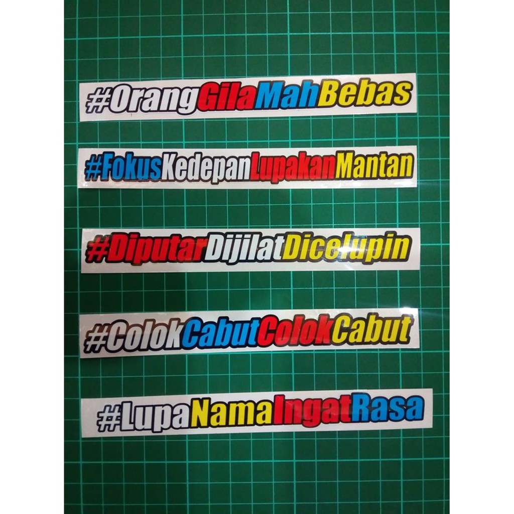 X2 Stiker Kata Kata Buat Visor Motor Dan Helem Stiker Sr07