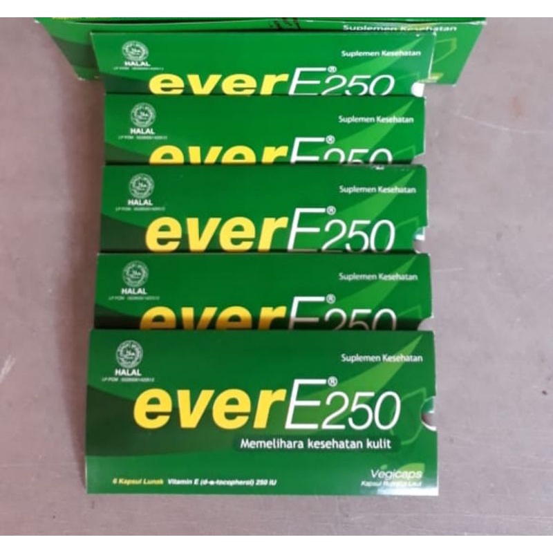 Ever E 250 soft kapsul botol vitamin e natural 250 IU EverE250 capsul botol