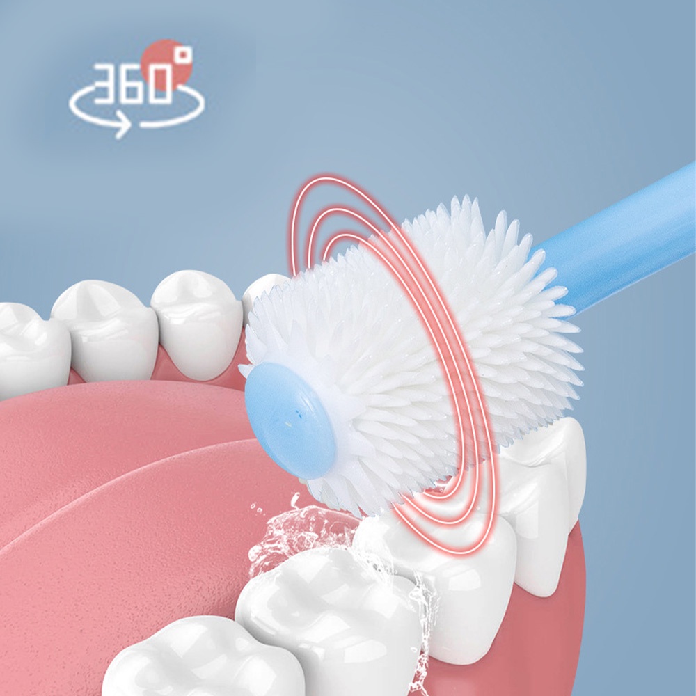 Mamibayi Baby toothbrush antibakteri nano sikat gigi anak bisa rotasi 360°