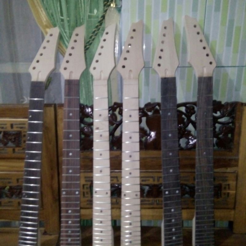neck gitar custom mentahan model bisa request