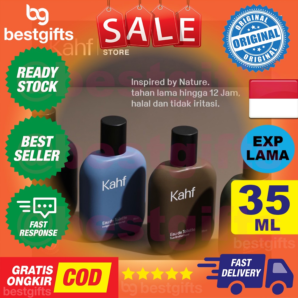 KAHF EAU DE TOILETTE TRUE BROTHERHOOD PARFUM PRIA BADAN WANGI TAHAN LAMA PERFUM LAKI PERFUME 35 ML