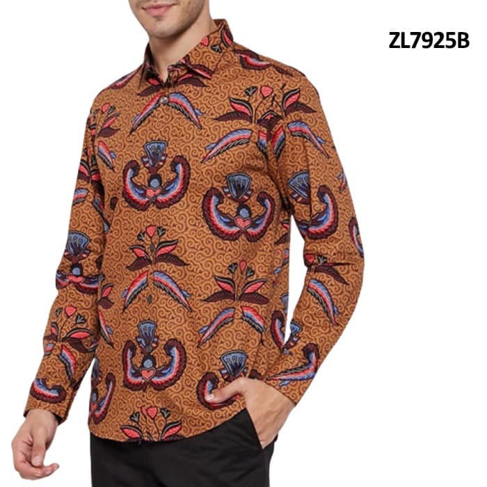 Promo New Kemejapria Lengan Panjang 848vo Kemeja Pilot Pangkat Pdl I7x5 Kemeja Batik Slimfit Jokowi Motif WdDEJMfjNAYMJm