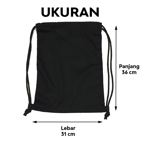 Tas Serut String Bag Beauty Inside - Drawstring Bag Waterproof | Thirty Store.Id