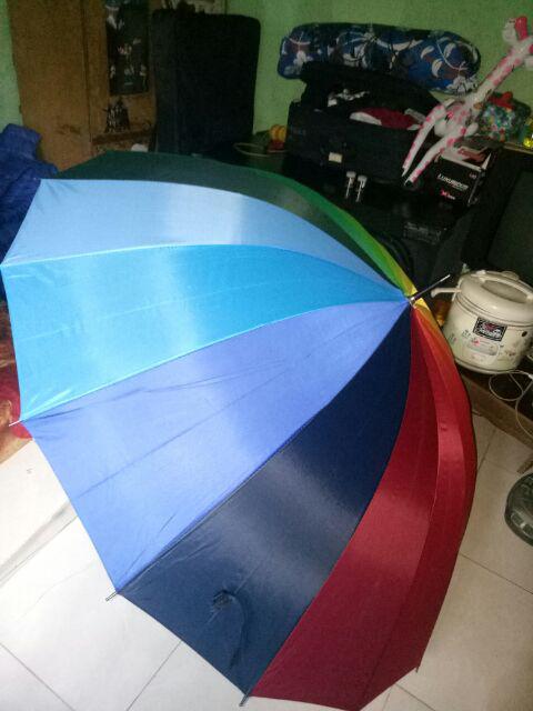 Payung Golf Motif Pelangi Warna Warni Besar Umbrella