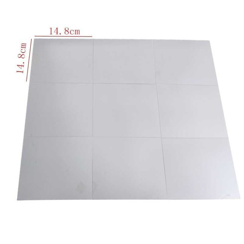 Terbaru ! Fender Wall Sticker Dekorasi Dinding 3D Model Square Mirror 9PCS Q353