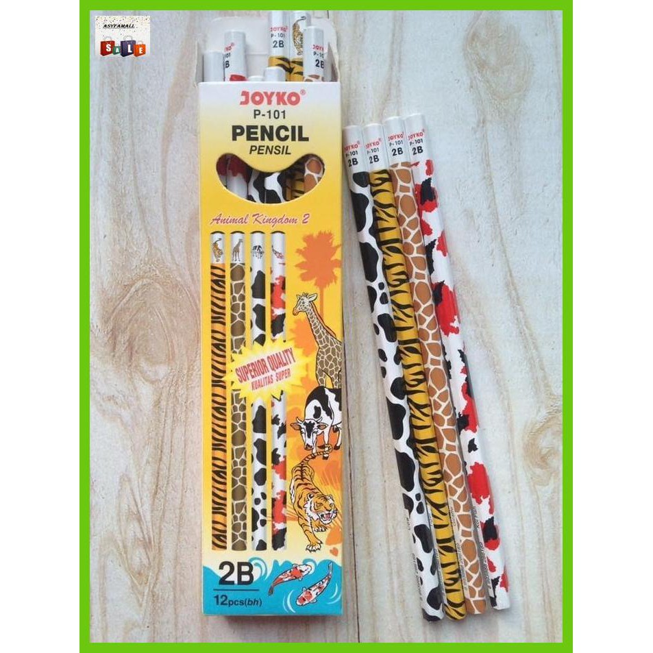 

Silutala- Pensil 2B Joyko P-101 2B Animal ( Per Lusin ) -Ori.