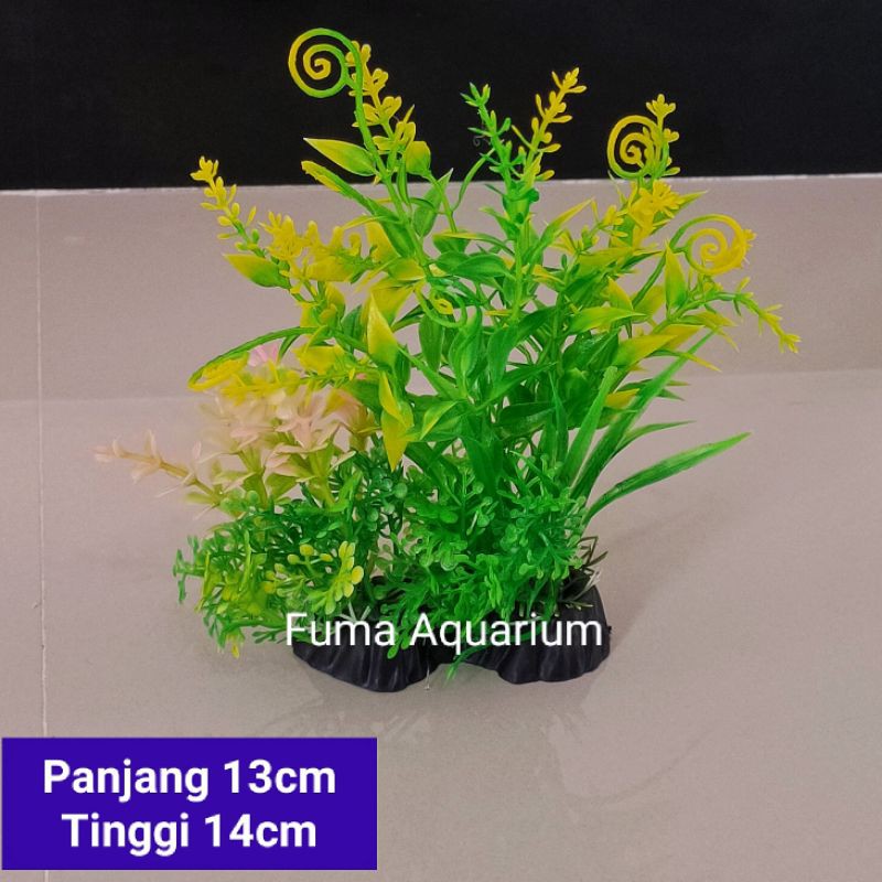 Tanaman Plastik Import hiasan dekorasi Aquarium Aquascape DIY 02