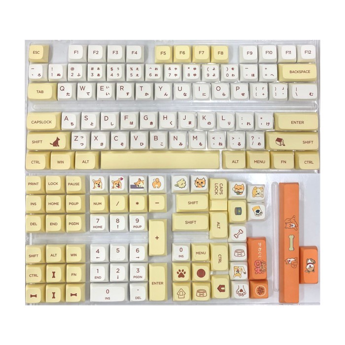 KEYCAPS SHIBA INU XDA PROFILE JAPAN ROOT SUBLIM MECHANICAL KEYBOARD - JAPAN