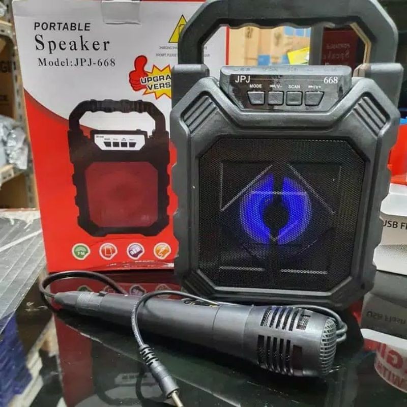 speaker bluetooth portable jpj 668 free mic