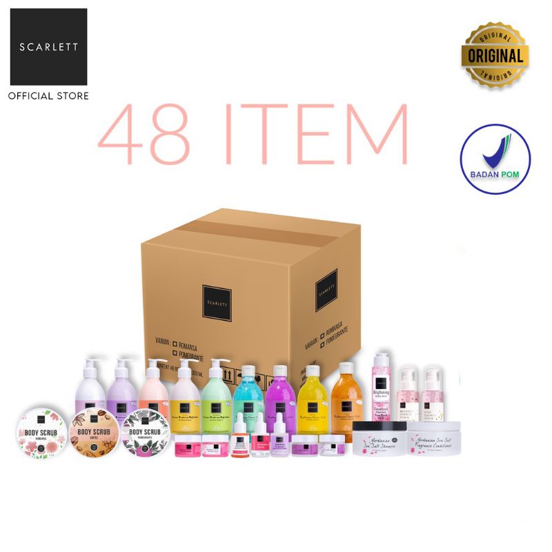 Paket Scarlett whitening 1 dus isi 48