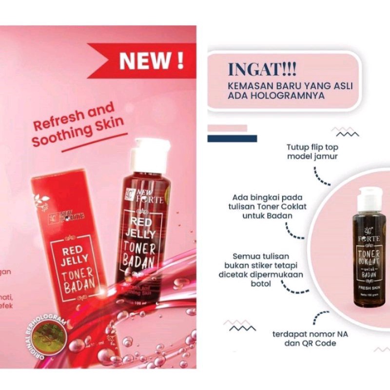 Toner badan red jelly | toner coklat
