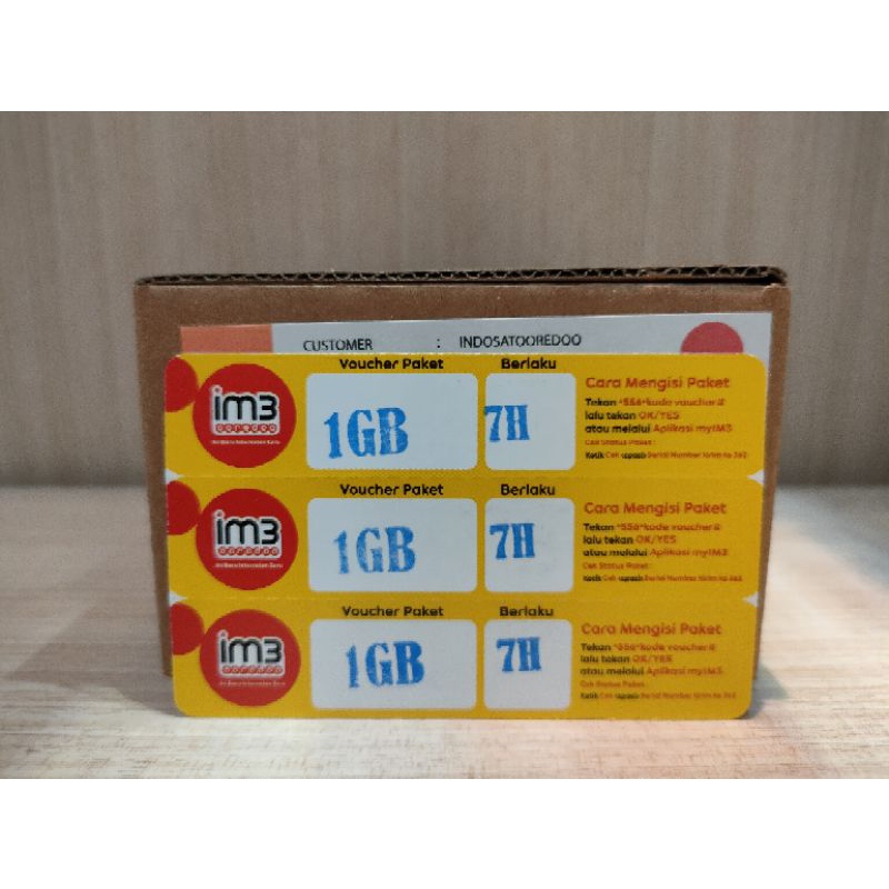 VOUCHER INDOSAT 1GB 7HARI