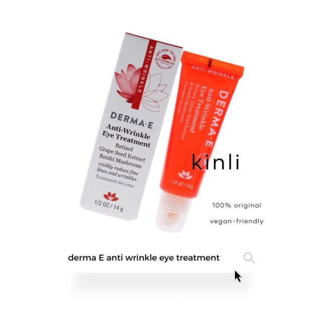 derma E anti wrinkle eye treatment cream retinol grapeseed extract