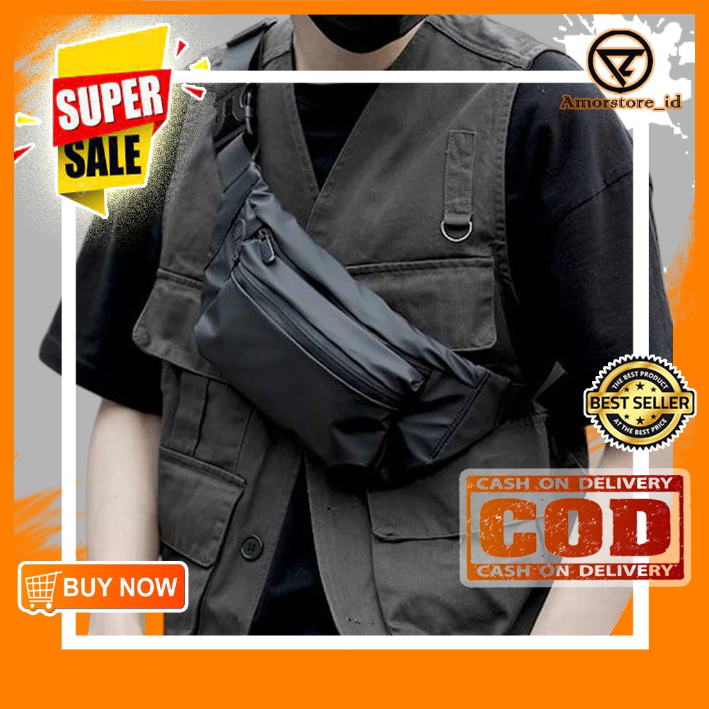 Tas Wastbag Bes Pinggang Slempang Selempang Slingbag Sling Bag Sligbag Shoulder Bag Liburan Nongrong