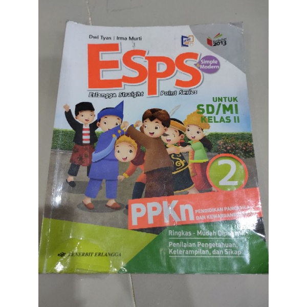 Buku ESPS PPKn IPS 2 SD Bekas Erlangga